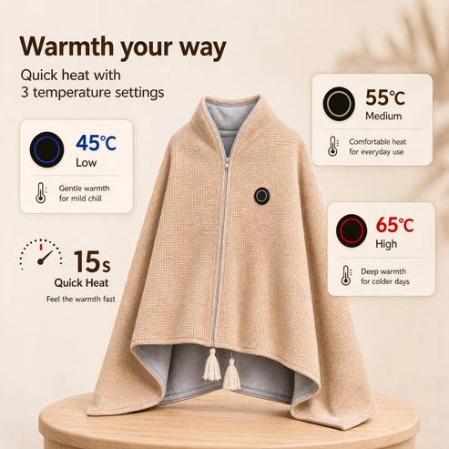 🔥Xmas Mega Sale🔥Portable Heated Blanket Shawl