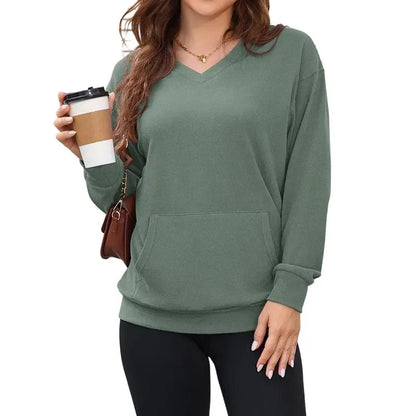 ⚡BEST SALE⚡ Women's Hoodless V-neck Sweatshirt