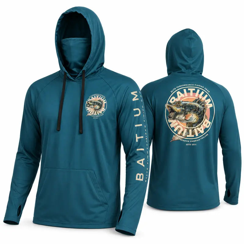 UPF 50 Sun Protection Long-Sleeve Hoodie (With Built-in Neck Gaiter)