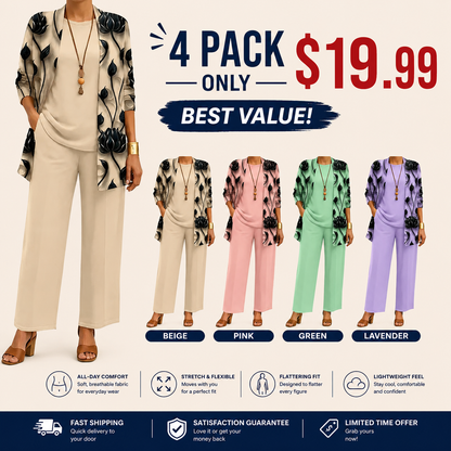 🤲Women's Elegant Printed 3-Piece Set