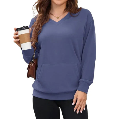 ⚡BEST SALE⚡ Women's Hoodless V-neck Sweatshirt