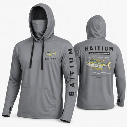 UPF 50 Sun Protection Long-Sleeve Hoodie (With Built-in Neck Gaiter)