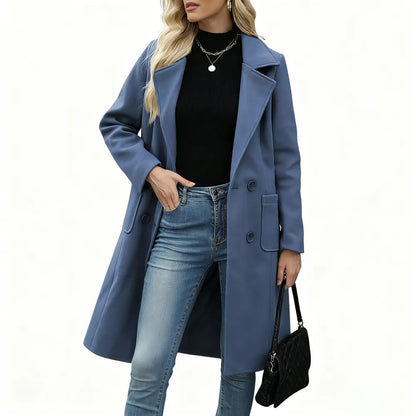 🤲Women's Winter Wool Blend Camel Mid-Long Coat
